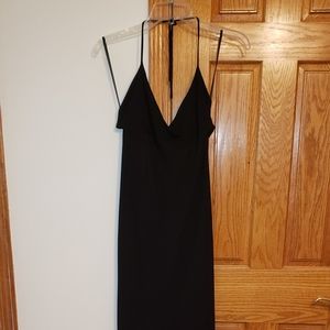 Mid length black dress